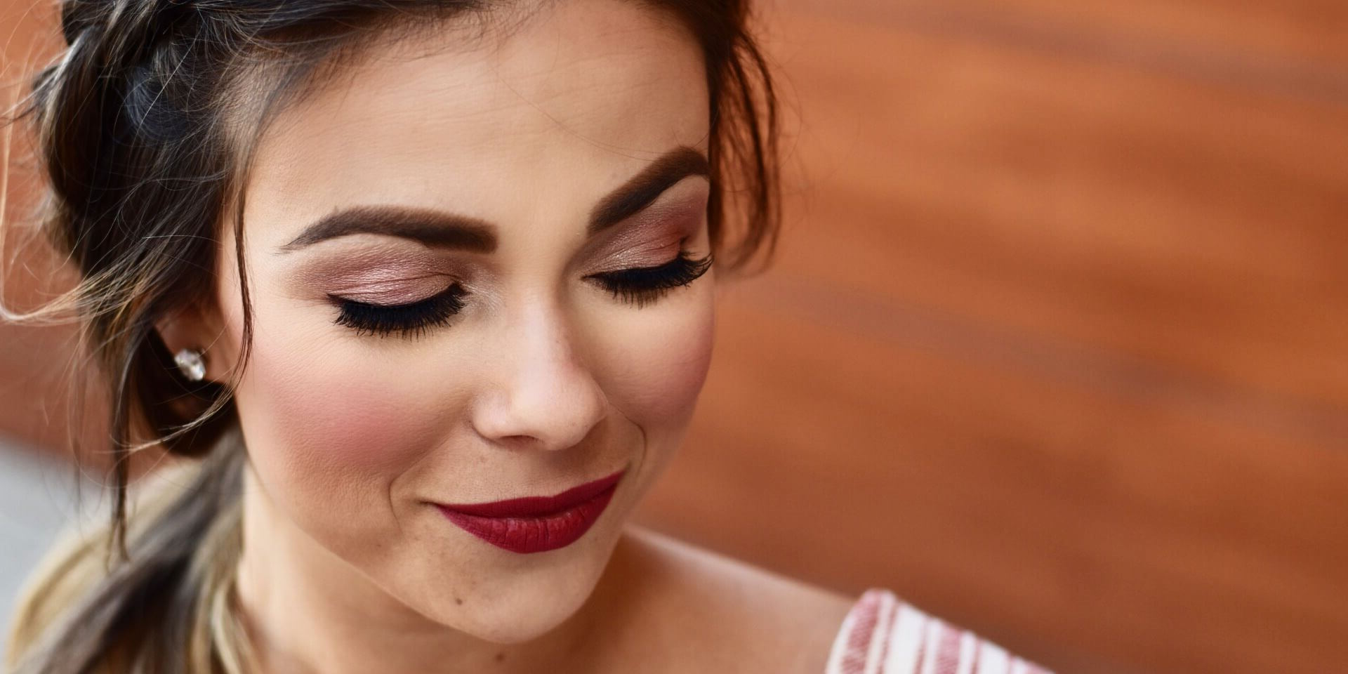 berry-themed makeup look